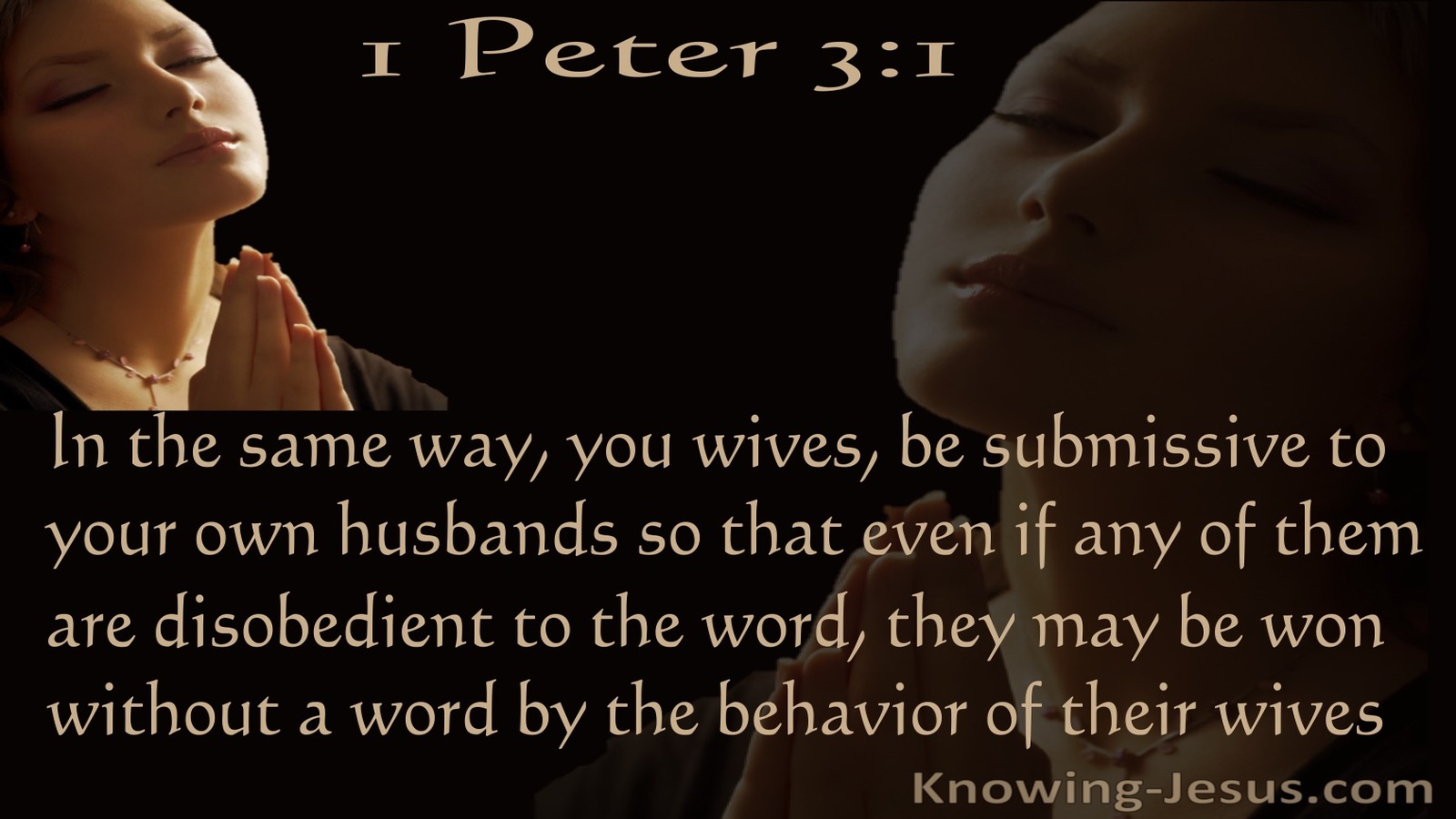 1 Peter 3:1 Wives Be Submissive To Your Own Husbands (brown)